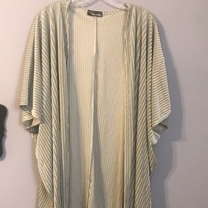 Sweater/cardigan cover. Pale green color.